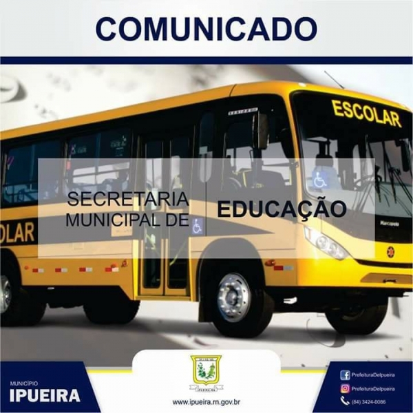 SEMED informa sobre cadastro do transporte para alunos que farão prova do IFRN