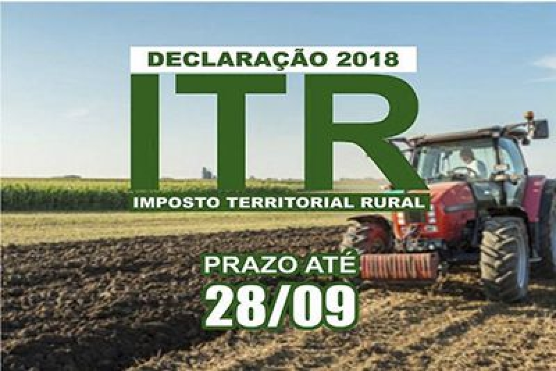 Declaração para o ITR 2018 encerra dia 28 de setembro